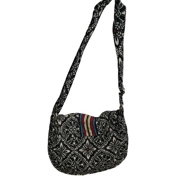 Vera Bradley Barcelona Retired Crossbody Purse Tote Medium Saddle Bag Style Goth - Picture 5 of 9